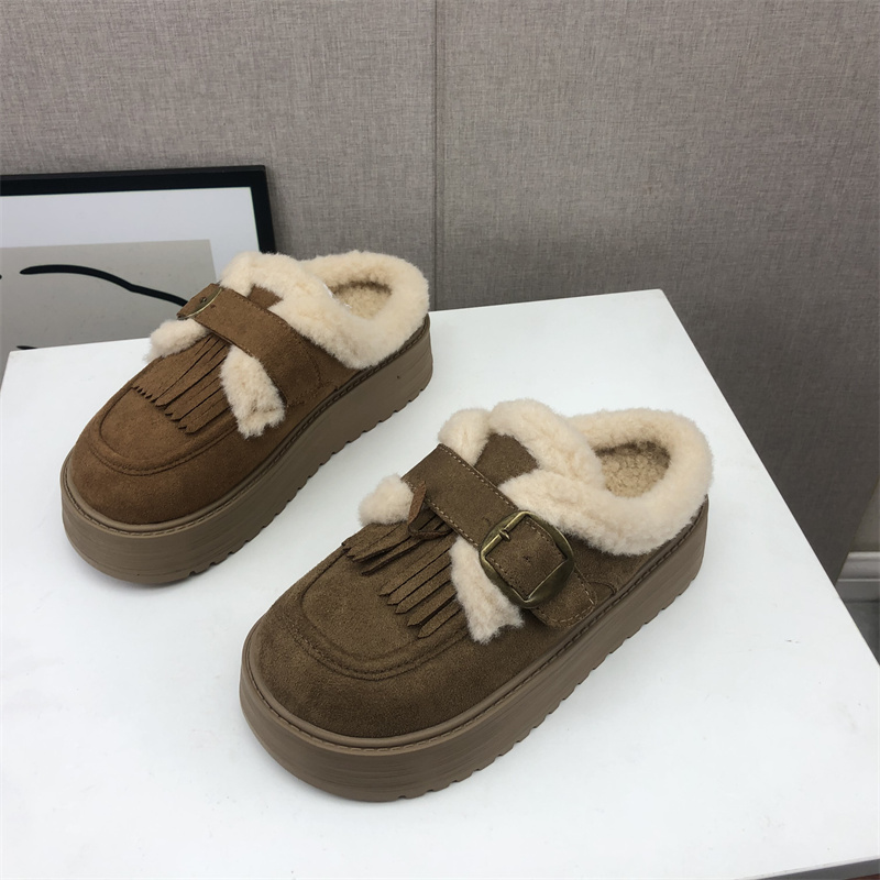 厚底包头拖鞋舒适外穿保暖拖鞋女