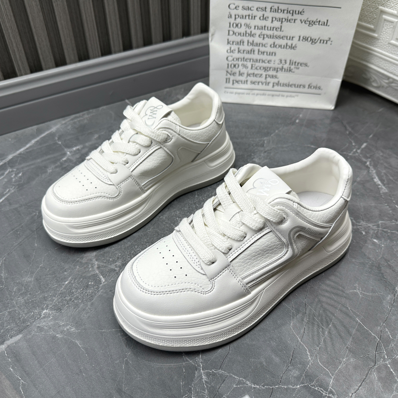 2025秋季新款断码处理真皮女鞋休闲百搭舒适厚底轻便小白鞋女单鞋