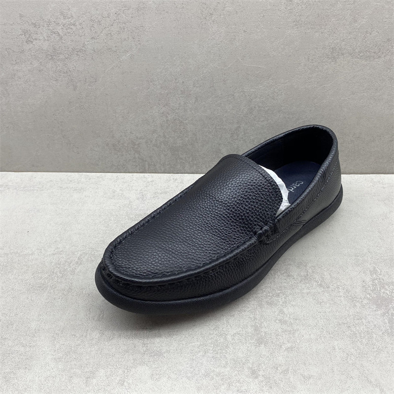 断码处理2024秋款真皮男鞋套脚软底圆头皮鞋牛皮豆豆鞋休闲男单鞋