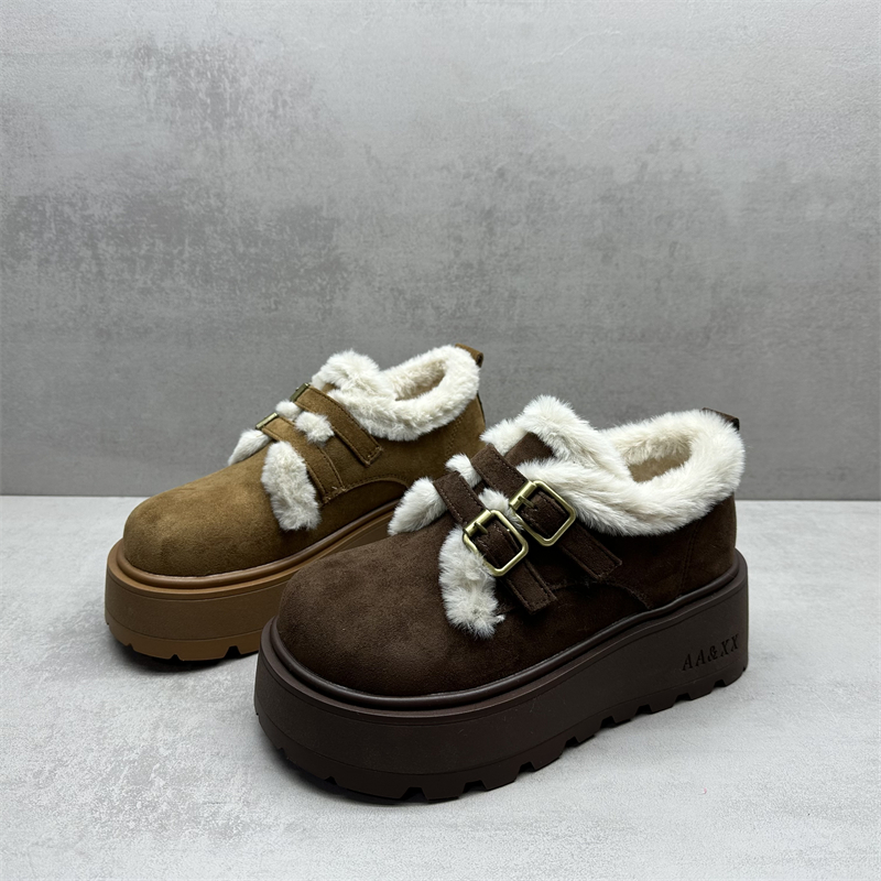 断码女款增高加绒保暖勃肯棉鞋女