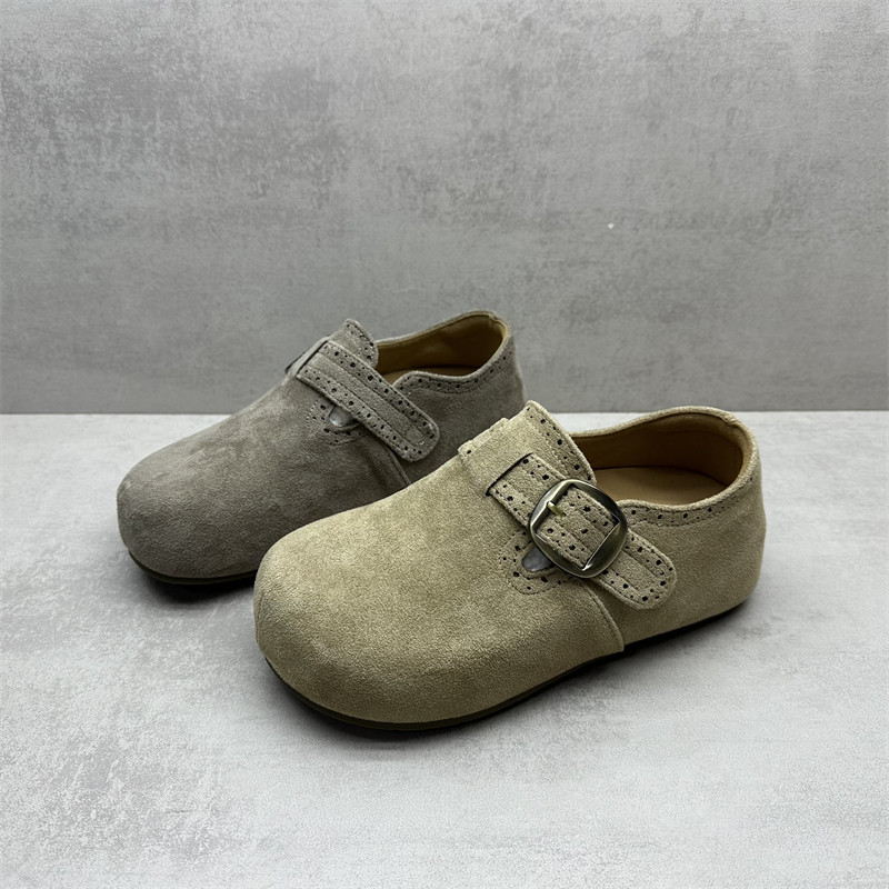 撤柜处理2026春季新款女鞋复古风一脚蹬圆头懒人单鞋内增高勃肯鞋