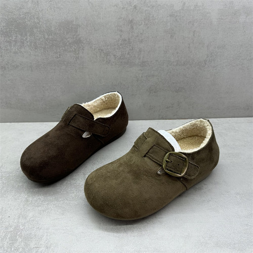 断码冬季女款加绒一脚蹬勃肯鞋女