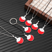 项链男 日漫火影忍者周边宇智波家族族徽 合金滴油吊坠 潮流百搭