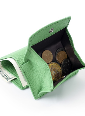 日本松冈奖  新款女士真皮小钱包 RFID硬币包钱夹 迷你短款小钱包