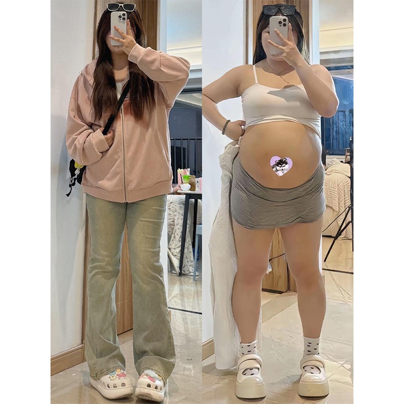 300斤特大码胖mm复古泥黄色牛仔裤夏季新款微喇叭裤子弹力阔腿裤