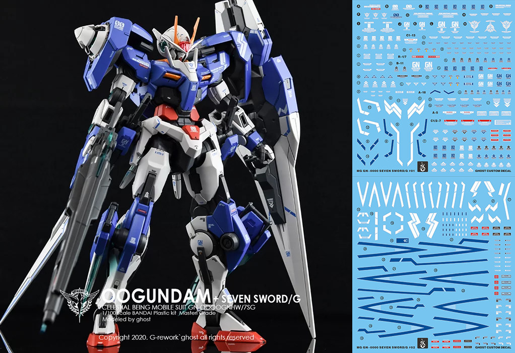 特价 炎水贴 GHOST版 MG 00R seven sword G 00 7剑 七剑 荧光