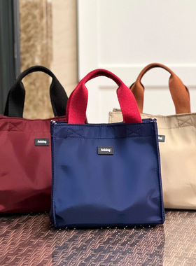 新款迷你简约撞色小众防水小手提包小饭盒袋上班手拎零食袋妈咪包