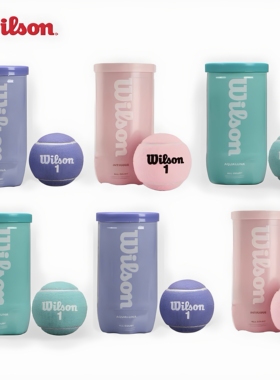 威尔胜/Wilson24年限定樱花粉威尔逊罐装网球1桶两粒装WR82158010