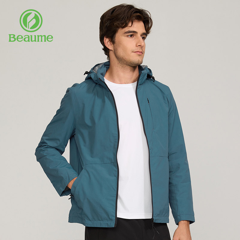 Beaume休闲夹克男款春秋连帽开衫防风防泼户外运动登山服上衣外套