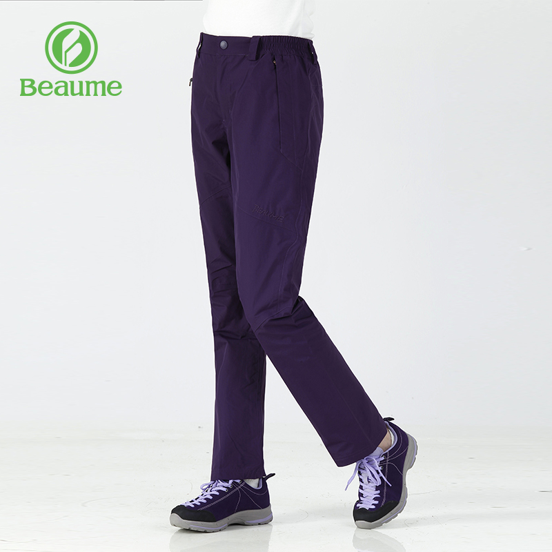 Beaume户外冲锋裤女防风运动裤子
