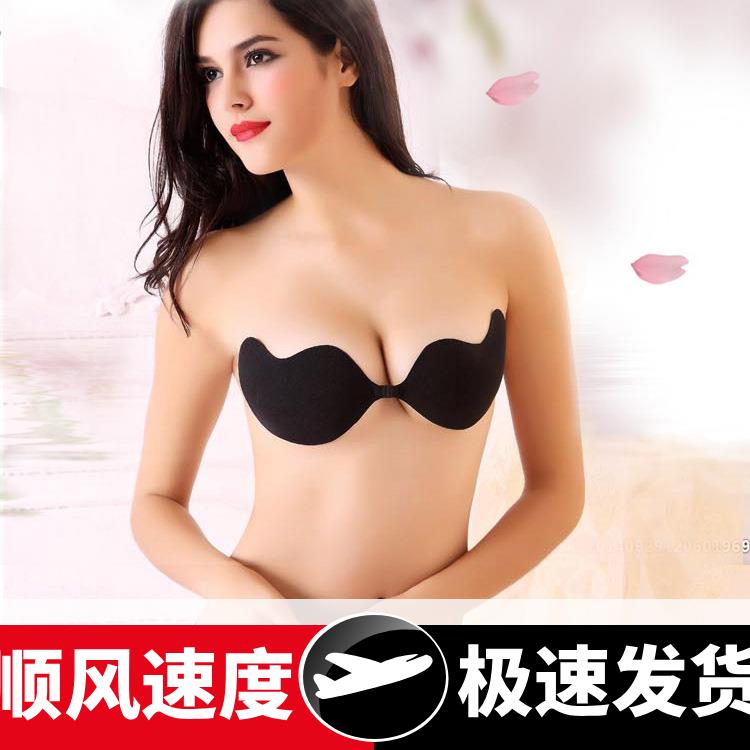 芒果杯硅胶无钢圈隐形文胸内衣无肩带胸贴加大婚纱聚拢乳贴