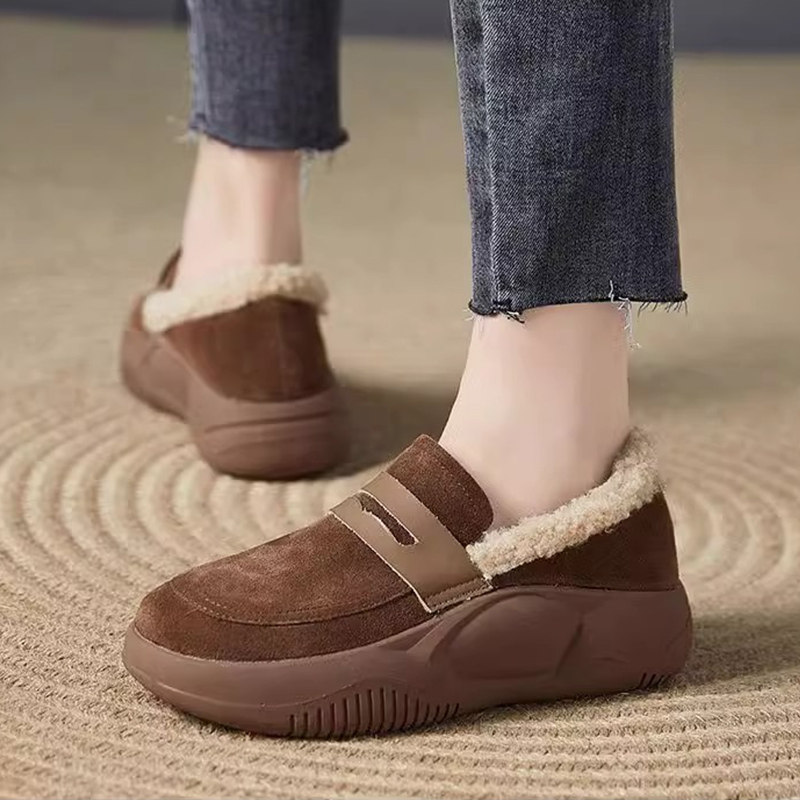 毛毛鞋女秋冬季外穿加绒豆豆鞋新款棉鞋软底轻便乐福鞋保暖雪地靴,女鞋,乐福鞋（豆豆鞋）,淘宝优惠券,粉丝福利购,淘宝优惠卷