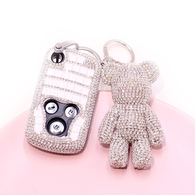 漂亮的纯手工制作水钻汽车钥匙套