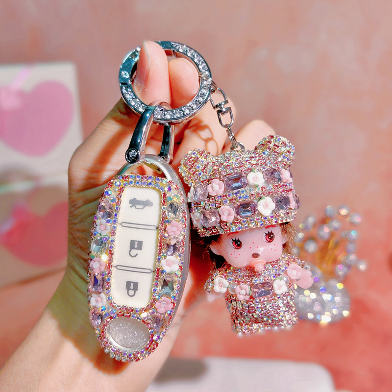 适用日产天籁钥匙套14代轩逸车经典奇骏尼桑逍客骐达劲客楼兰女钻