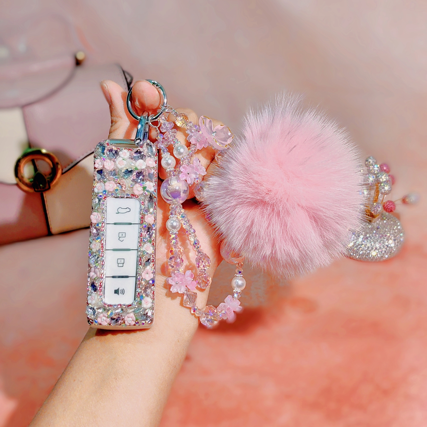 适用于魏派vv5钥匙套vv6摩卡vv7魏牌wey汽车创意镶钻全包壳保护扣