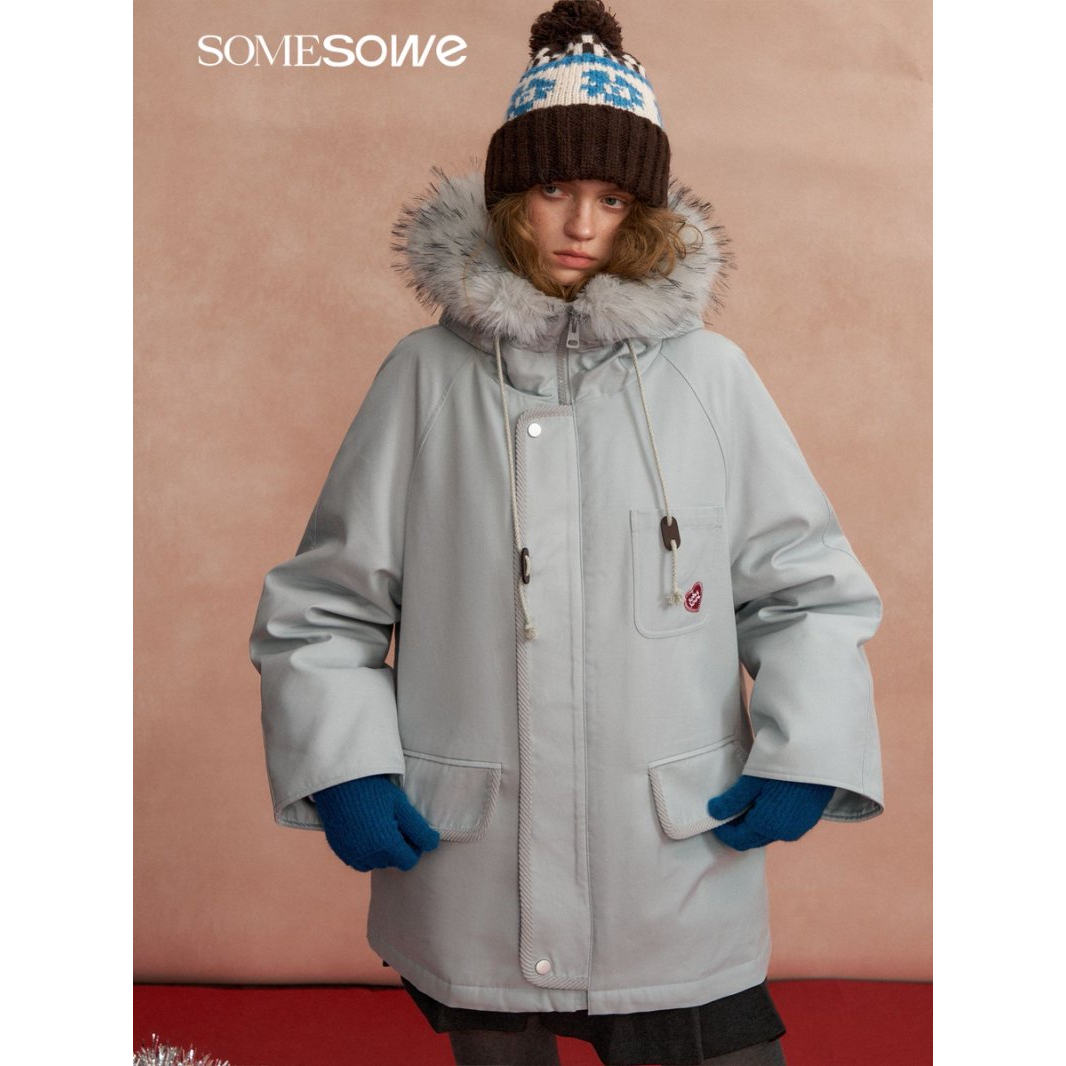somesowe25FW连帽派克羽绒服