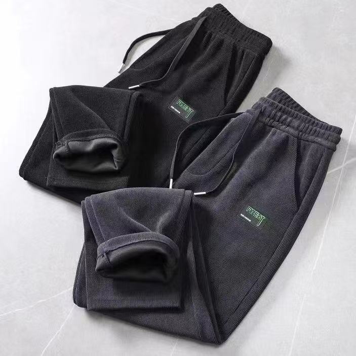 2025秋季新款时尚流行爆款博奥绒休闲男裤宽松百搭束脚大码运动裤