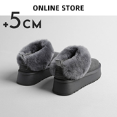 羊毛一体雪地靴女冬季 子 棉鞋 新款 5cm增高厚底加绒加厚保暖毛毛鞋