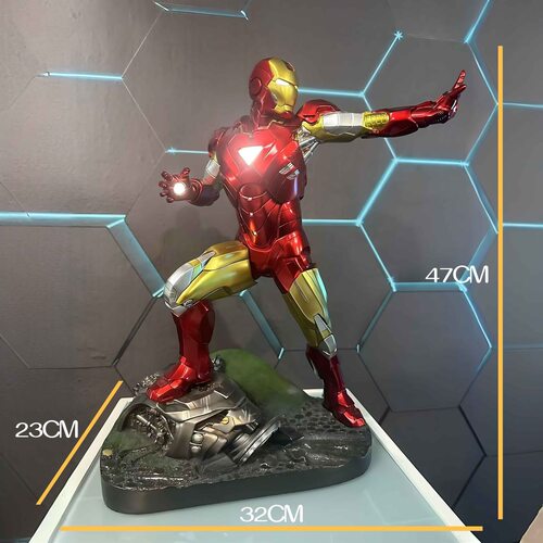 钢铁侠mk6全身像场景版漫威系列钢铁侠Mark6机甲成品可动手办模型