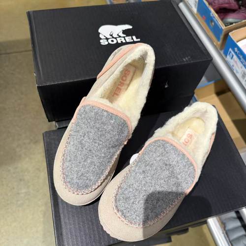 YANYAN美国代购 冰熊 Sorel 女士羊毛船鞋时尚休闲一脚蹬