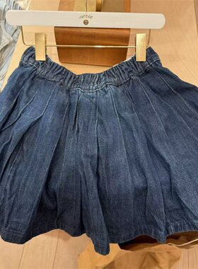 YANYAN美国代购 Aerie 女士牛仔裙复古时尚百褶裙半身裙
