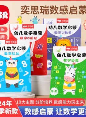 YSR奕思瑞数感启蒙老师推荐幼儿3岁+逻辑思维数字启蒙练习册20以内加减法10凑十法借十法幼小衔接数学启蒙幼儿园大班中班教材