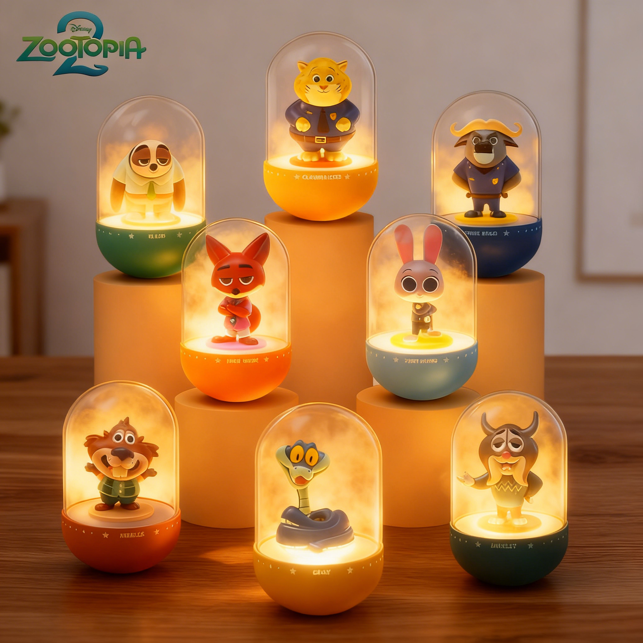 疯狂动物城2小夜灯盲盒盲袋尼克朱迪幼儿儿童玩具手办正版模型