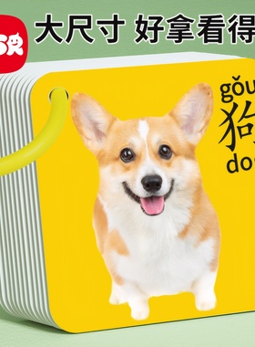 动物卡片早教认知启蒙书儿童识字宝宝看图识物图幼儿数字益智玩具