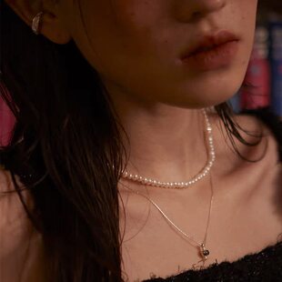 INAKSH个性 项链ins设计女士项链女颈链锁骨链珍珠项链 简约经典