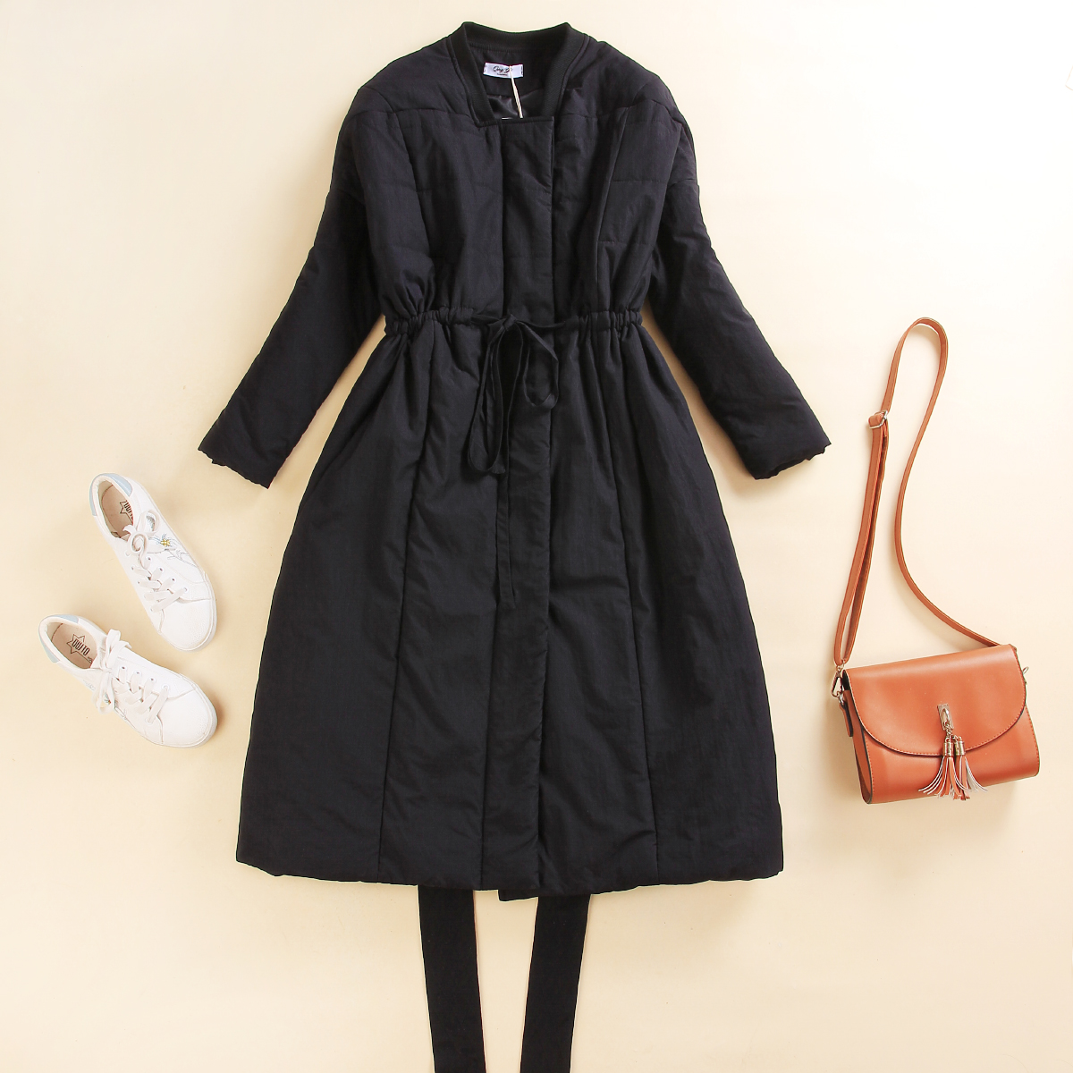 中长款民族风宽松型夹棉棉服