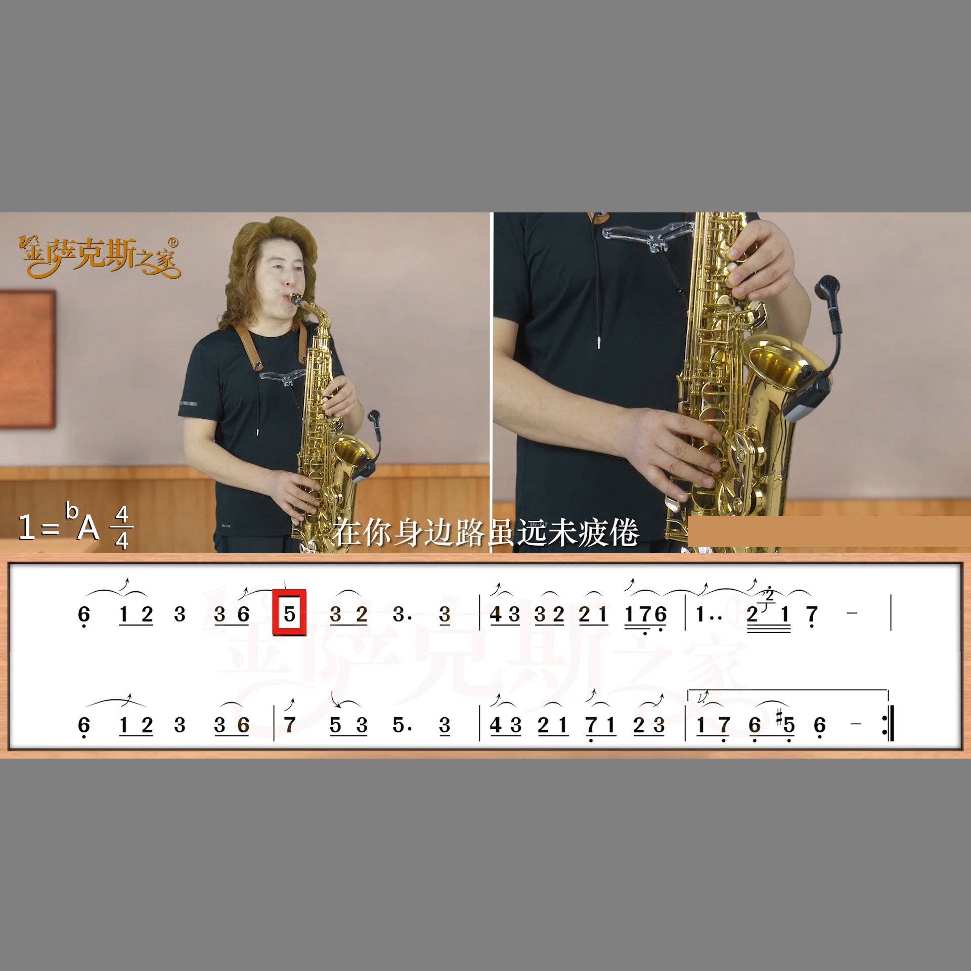 萨克斯 中音经典歌曲逐句讲解课程 +伴奏示范+光标曲谱【含两期】