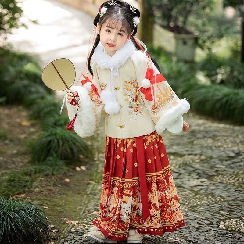 新款状元兔儿童拜年服汉服女童