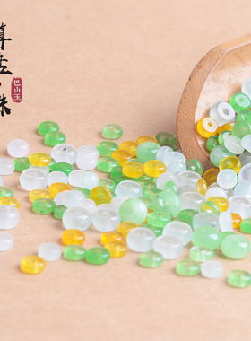 diy手工编织玉珠子算盘小扁