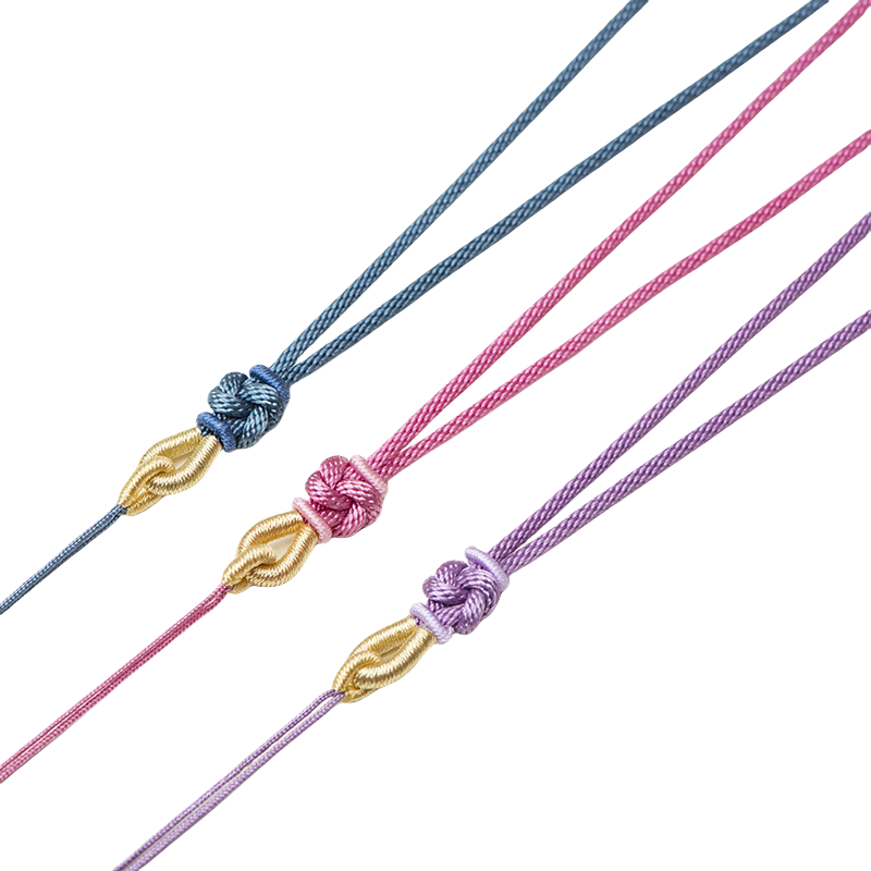 玉绳手工编织项链绳水晶翡翠和田玉石吊坠挂脖挂绳可调节男女挂绳