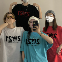 實拍實價  韓版寬鬆印花字母休閒t恤