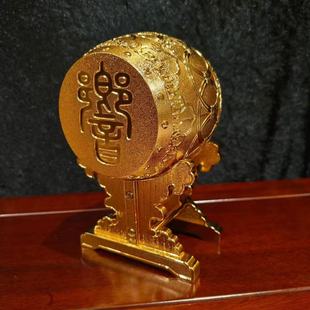 李居明2025蛇年吉祥物九运鼓舞财来金鼓送财家居办公吉祥摆件