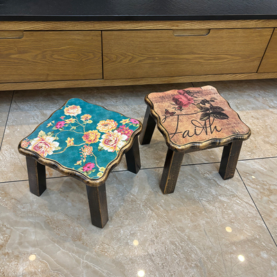 实木美式乡村结实耐用小凳子