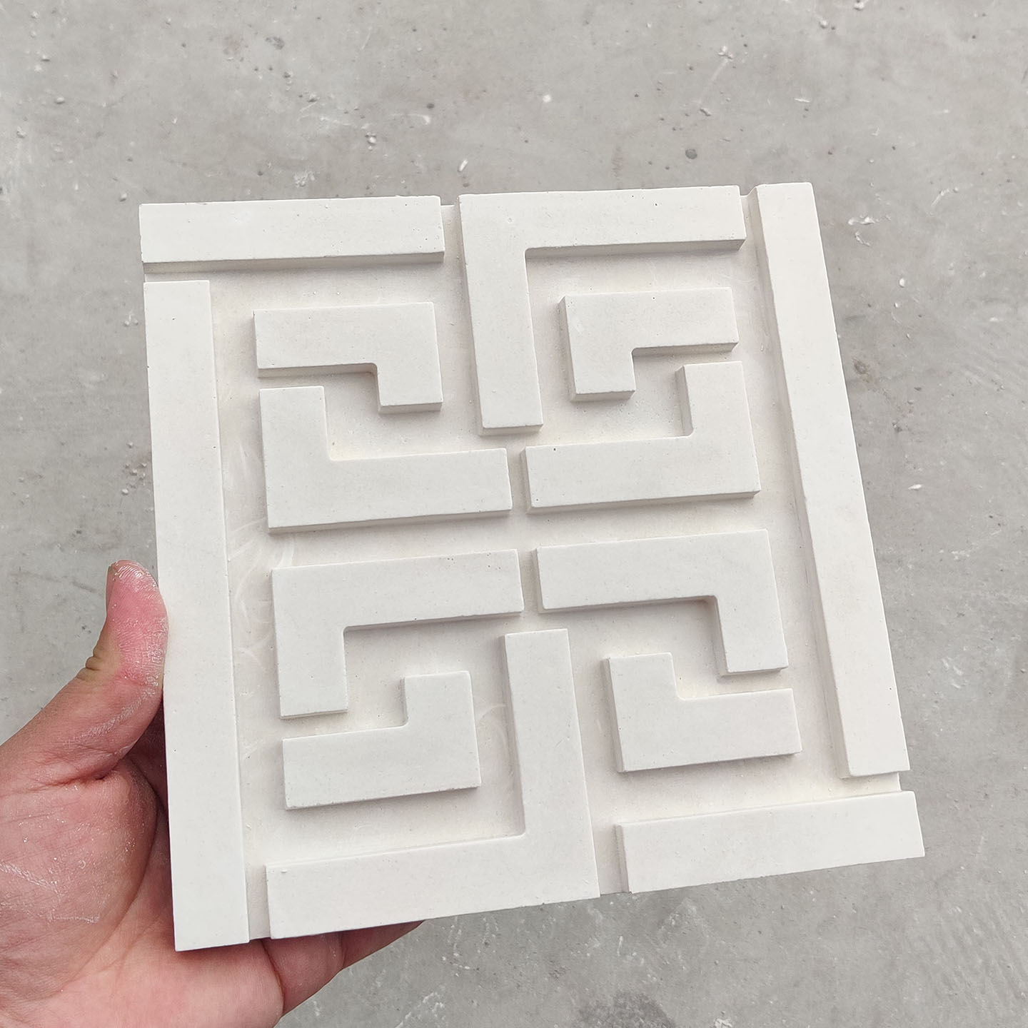 18*18cm新中式中国结石膏贴花