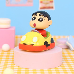 蜡笔小新光能碰碰车系列盲盒潮玩公仔手办桌面摆件送生日礼物