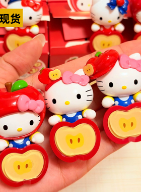 三丽鸥helloKitty苹果派对系列贴贴萌趣豆系列盲盒凯蒂猫生日礼物