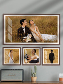 制作婚纱照框架定制卧室床边36英寸婚纱照放大框架墙挂