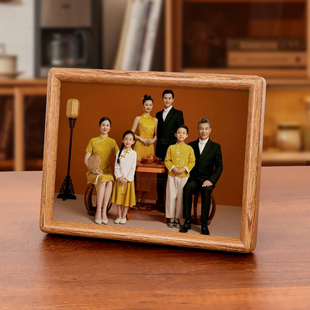 洗照片做成6寸相框摆台7空框加打印照片六榫卯高级感七挂墙全家福