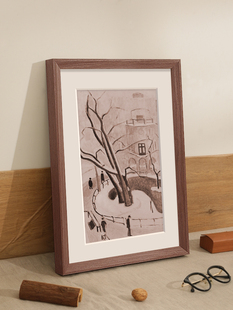 实木a4相框挂墙裱框a3素描画框空框8K装裱4K照片框定制任意尺寸