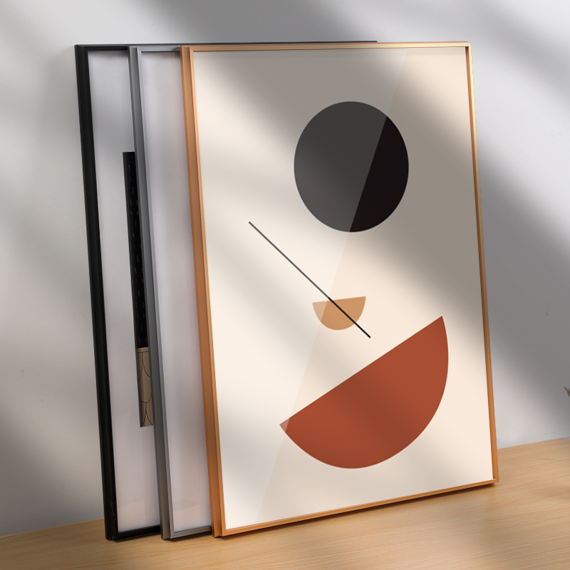 铝合金画框框架定制极窄金属挂墙