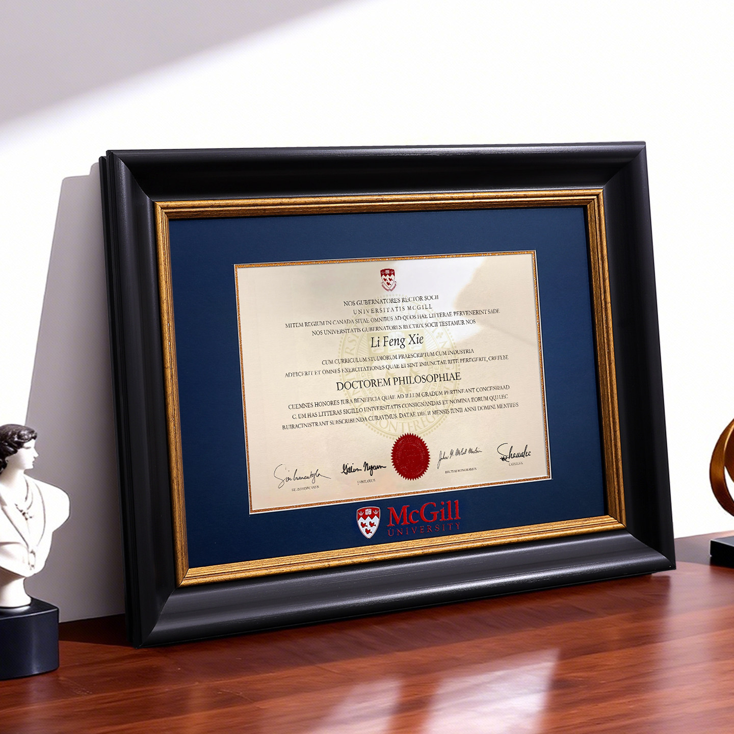 美国大学毕业证相框康奈尔哥伦比亚纽约加州毕业照裱框证书框定制