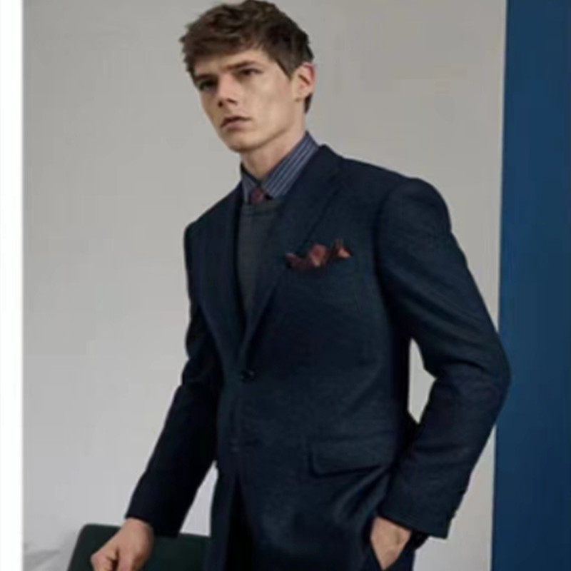 男士西服商务休闲款trands大杨创世品牌意大利进口哥伦布山羊绒料