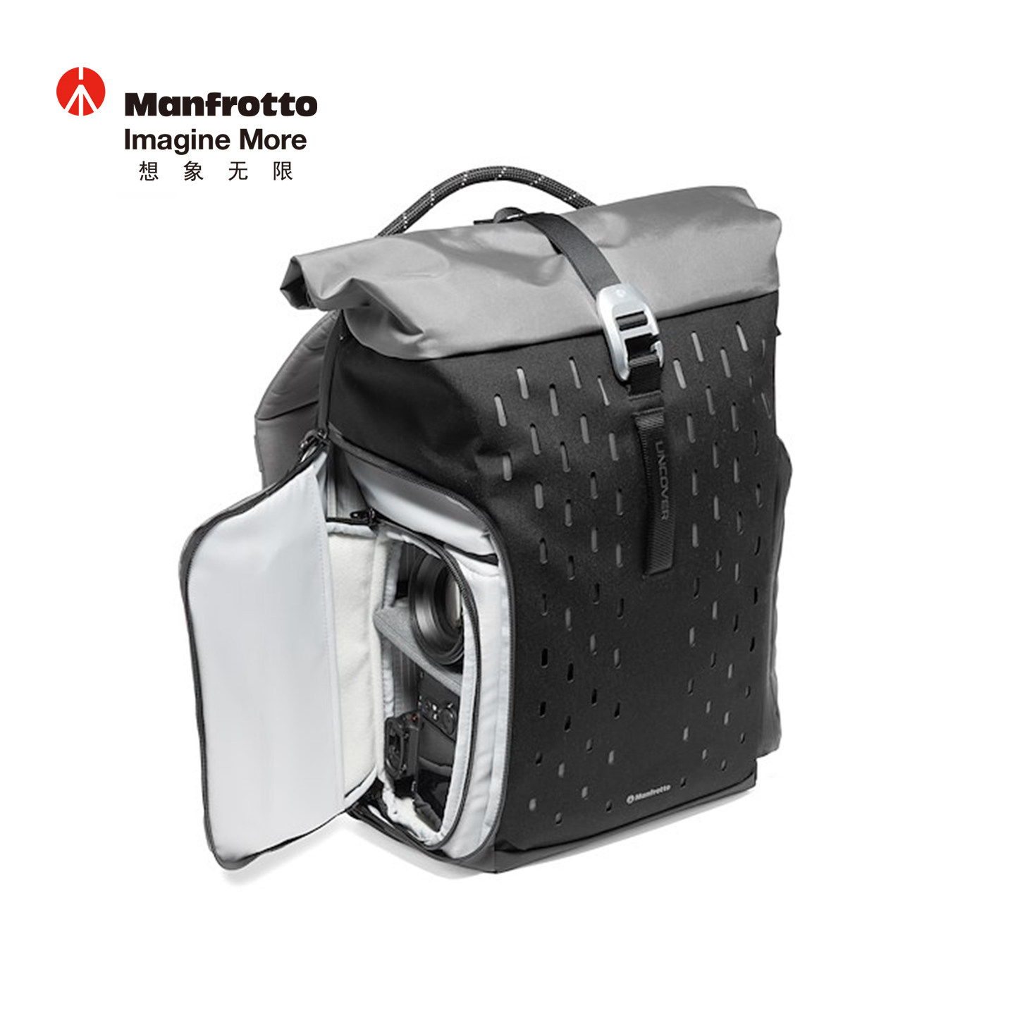 曼富图 新品 Uncover 专业摄影通勤系列双肩单肩包MB UC-BP-30L/24L单反微单相机包适用佳能尼康索尼收纳包