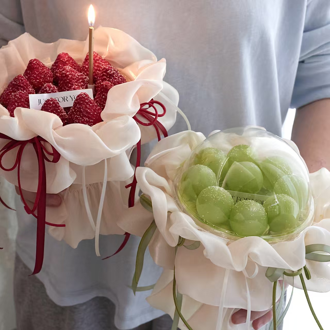 佳妍圣诞节新年网红烘焙蛋糕装饰草莓花束配件褶皱围边甜品插件