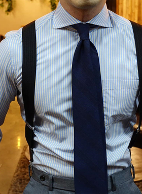 英伦复古枪套式背带夹绅士西裤吊裤带侧夹款男式夹吊带后背式背带