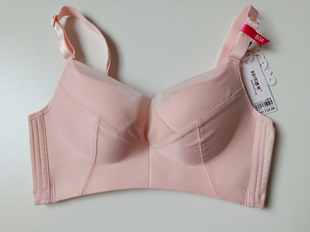 正品 百分百感觉四排扣无钢圈中厚B杯聚拢内衣女文胸1386 100%感觉